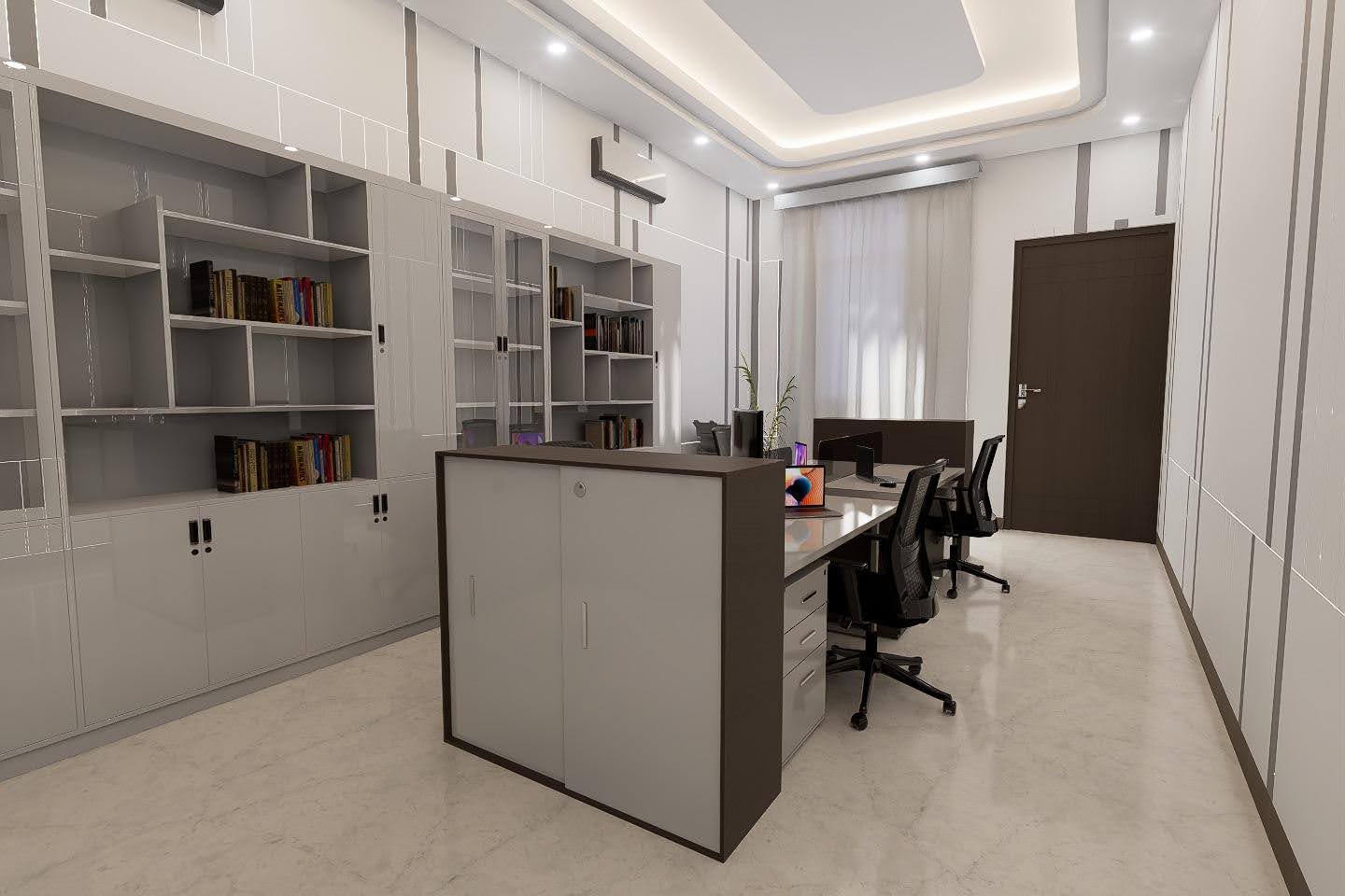 Principal's office staff desks